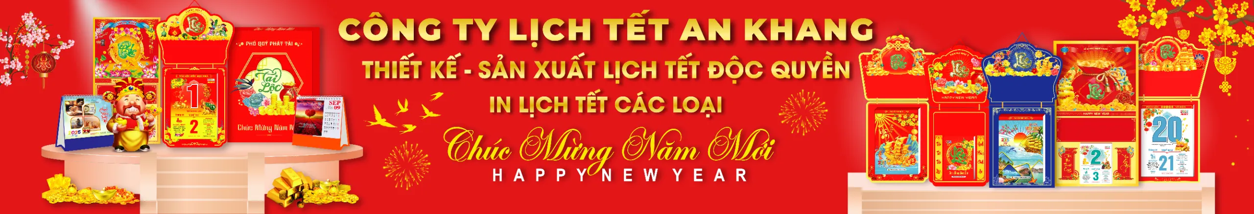 Lịch Tết An Khang - Thiết Kế - Sản Xuất Lịch Tết Độc Quyền