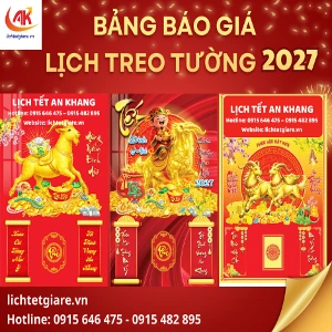 Bảng báo giá lịch treo tường 2027