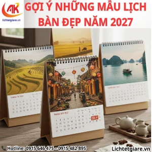 Gợi ý những mẫu lịch bàn đẹp năm 2027